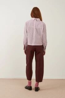 TOP ICONIC RAYURES ROUGES
