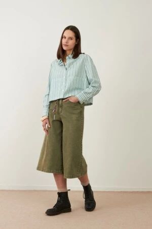 TOP ICONIC RAYURES VERTES