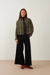 TOP JUNIE CARREAUX KAKI