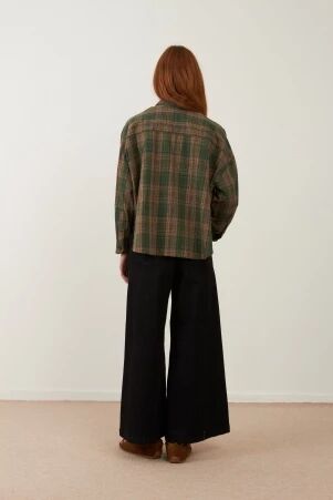 TOP JUNIE CARREAUX KAKI