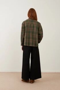 TOP JUNIE CARREAUX KAKI