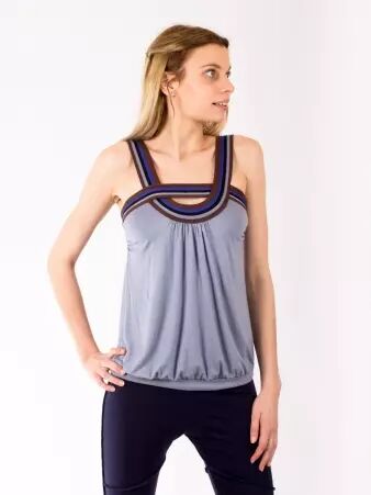 Top lila bleu denim