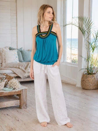 Top Lila Bleu P�trole