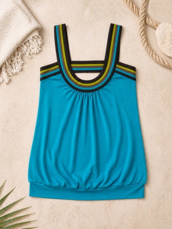 Top Lila Bleu P�trole