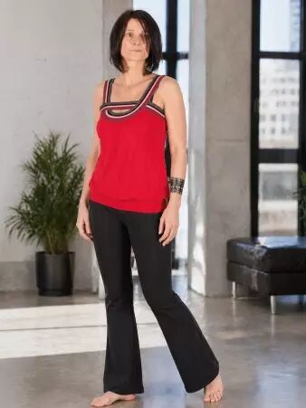 Top Lila Rouge