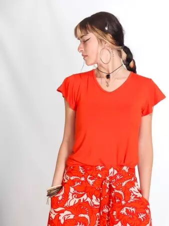 Top Melie Coquelicot