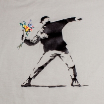 Tee shirt Hooligan Banksy Gris