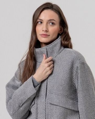 Veste � chevrons Gris