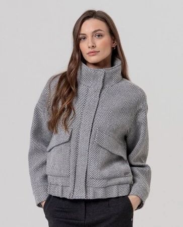 Veste � chevrons Gris