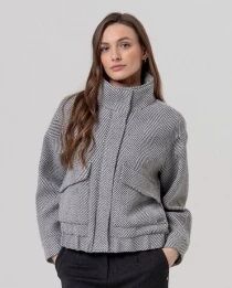 Veste &agrave; chevrons Gris