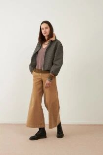 VESTE CAMPUS PIED DE POULE GRIS