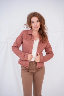 Veste courte Brique délavé