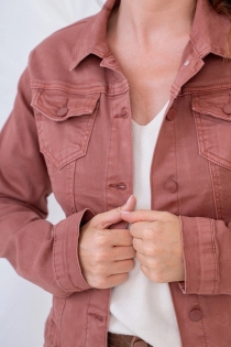 Veste courte Brique délavé