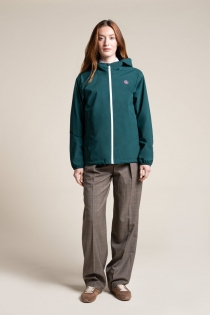 Veste imperm&eacute;able court en tissu 100% recycl&eacute; Passy emeraude