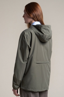 Veste imperm&eacute;able court en tissu 100% recycl&eacute; Passy kaki
