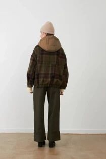 Veste Lester &agrave; carreaux verte