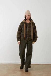 Veste Lester &agrave; carreaux verte