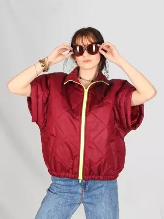  Veste matelass�e sans manche Bordeaux