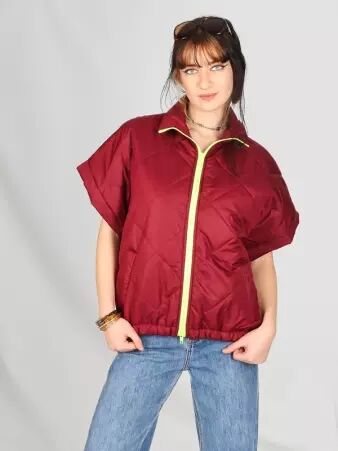  Veste matelass�e sans manche Bordeaux