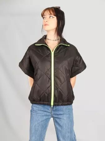  Veste matelass�e sans manche Noir