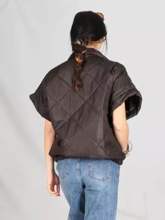  Veste matelass�e sans manche Noir