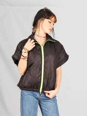  Veste matelass�e sans manche Noir