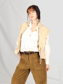 Veste sans manches weavy used Beige