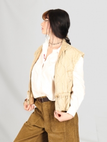 Veste sans manches weavy used Beige