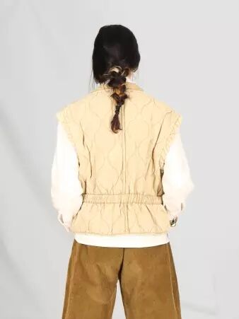 Veste sans manches weavy used Beige