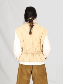 Veste sans manches weavy used Beige