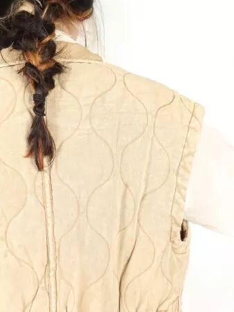 Veste sans manches weavy used Beige
