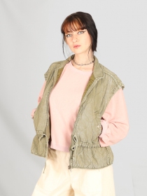Veste sans manches weavy used kaki