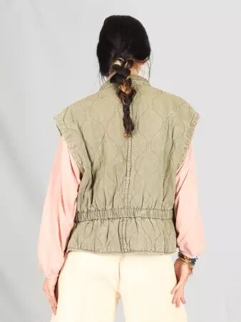 Veste sans manches weavy used kaki
