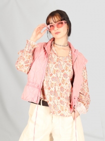 Veste sans manches weavy used Rose