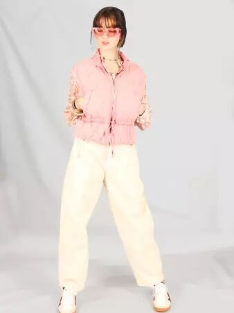 Veste sans manches weavy used Rose