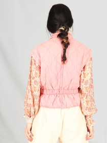 Veste sans manches weavy used Rose